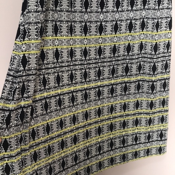 Cynthia Rowley Black Yellow Print Stretchy Maxi Skirt Size 1X - Picture 3 of 8